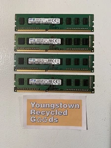 SAMSUNG 16GB KIT 4 X 4GB DDR3 1Rx8 PC3-12800U 1600 MHz DESKTOP RAM MEMORY - Picture 1 of 5