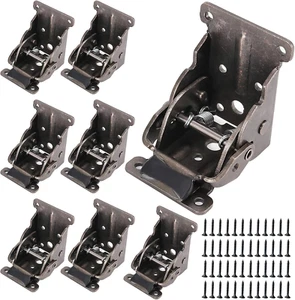 8 PCS 0-90 Degree Folding Table Legs Bracket, Hardware Self Locking Hinge Foldab - Picture 1 of 6