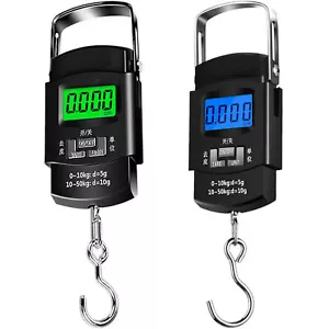 LCD Electronic Fishing Scale Portable Digital Luggage Weight Hanging Hook 50KG - Picture 1 of 11