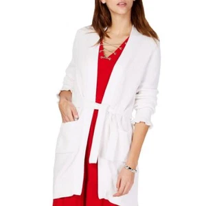 MICHAEL KORS NEW Women's Ruffle-sleeve Belted Cardigan Sweater Top TEDO - Picture 1 of 4