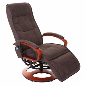 B-Ware tumbona relax Terni II, sillón de masaje, + masaje, tela imitación gamuza marrón - Imagen 1 de 6