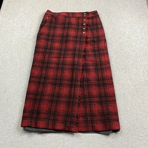 DE COLECCIÓN Eddie Bauer Falda Manta Envolvente Para Mujer 6P Mezcla Lana Búfalo Tartán Cuadros - Imagen 1 de 17