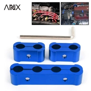 Blue Engine Spark Plug Wire Separator Divider Clamp Wire Separator Divider 3PCS - Picture 1 of 10