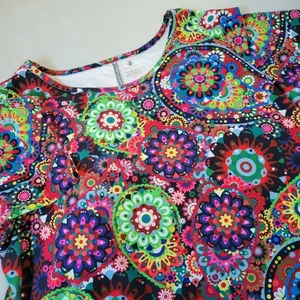 Charlie's Project Women's XL Jersey Fabric Mandala Print Pockets Midi Dress - Picture 1 of 7