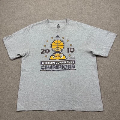 LA Lakers Men's Shirt Size XL Gray Short Sleeve NBA Basketball 2010 Champions - Image 1 of 4