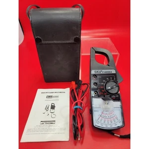 PRO ANALOG CLAMP-ON MULTIMETER MODEL SKU#P40994 w/CABLES INSTRUCTIONS AND CASE - Picture 1 of 4