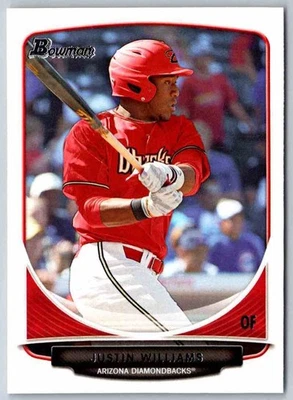 2013 Bowman Justin Williams #BDPP94  Baseball Card - Image 1 of 2