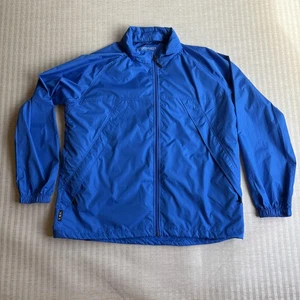 SCOTTeVEST Pack Windbreaker TEC Jacket Mens XL Blue Hooded Travel Pockets Coat - Picture 1 of 16