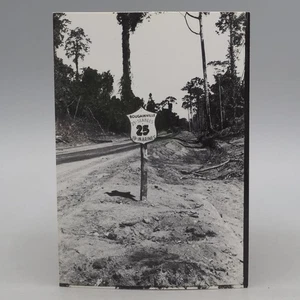 Black & White Photograph WWII 25th Seabees Sign Bougainville World War 2 - Picture 1 of 7