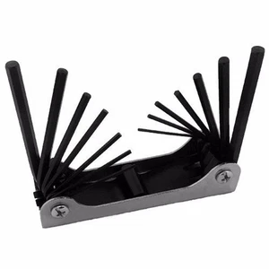 14 Pcs Folding Metric Combination Hex Key Allen Wrench Set 1/16" to 7/32" Steel - Picture 1 of 4