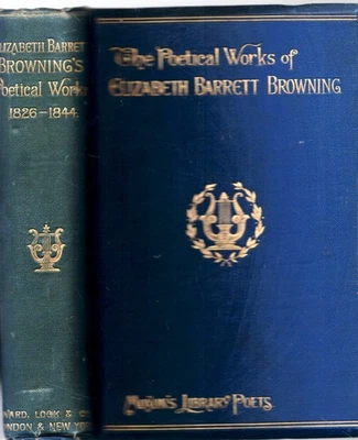 1891 FINE BINDING UK ELIZABETH BARRETT BROWNING SCHOOL PRIZE BOOKPLATE GIFT IDEA - Image 1 of 3