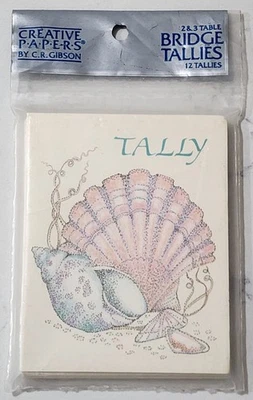 Винтажный мост талли 2 и 3 столы 12 упаковка морской раковины творческие бумаги CR Gibson новый - Изображение 1 из 4