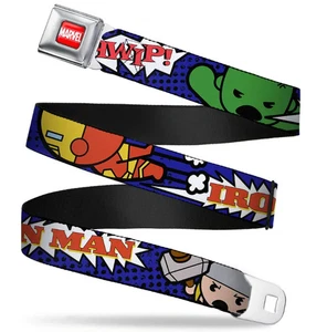 MARVEL UNIVERSE Seatbelt Belt Kawaii Avengers Action Pose- WMC006 24"-38" - Picture 1 of 3