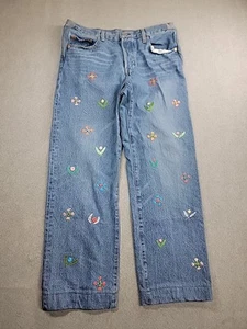Levis 501 Jeans Womens 27x34 (32x28) Blue Button Cotton Mid Modified Y2K READ - Picture 1 of 22
