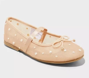 Kids Fleur Mesh Pearl Studded Ballet Flats Art Class Size 5 NWT Blush - Picture 1 of 5