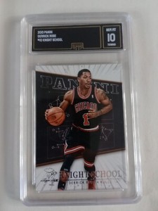 Derrick Rose 2013-14 Panini Basketball Knight School #10 GMA 10 Gem Mint Graded