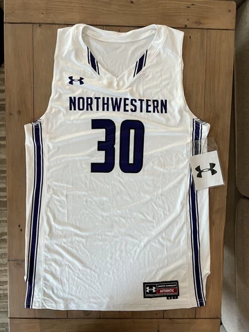 Under Armour Northwestern Basketball Game Jersey Men's Large White UJJASM Purple Cover