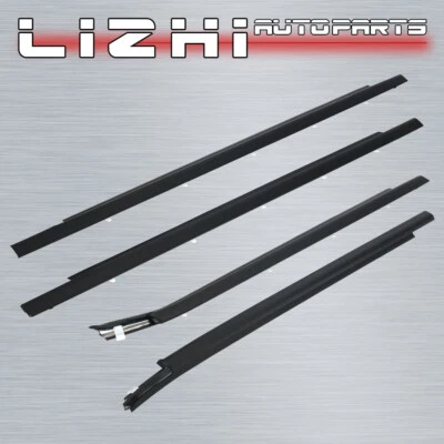 4pcs Weatherstrip Outer Lower Window For Toyota Tundra 2000-2006 Double Cab - Image 1 of 4