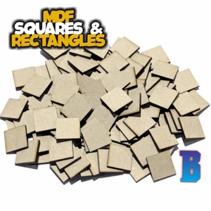 MDF 120mm x 100mm x 1.8mm Thick 10 pieces Wood Square Rectangle Base - Imagen 1 de 1
