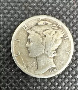 1944 S Mercury Dime ERROR COIN Invert And Misspelling In Cod We Trust - Picture 1 of 3