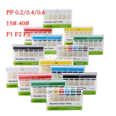 Dental Endo Gutta Absorbent Paper Points Root Canal PP 0.04/0.06/0.02 15#-40# - Image 1 of 4