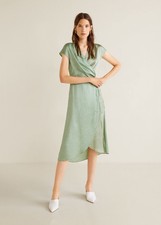 mango polka dot midi dress