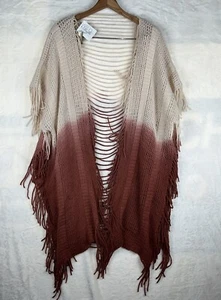 WildRuffle Boho Kimono Pullover Cardigan Ruana Poncho Sommer Herbst Urlaub Fetiv - Bild 1 von 16