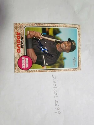 2017 Topps Heritage Micker Adolfo Signed Baseball Card  - Image 1 of 2