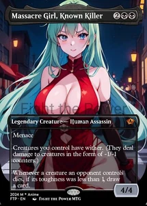 Massacre Girl, Known Killer Custom Game Card Anime Waifu High Quality - Picture 1 of 3
