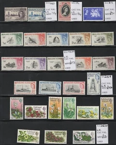 Fakland Islands run of mint h.h. Q.E. 2 with definitives to 1sh (2025/07/19#01) - Picture 1 of 2