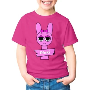 Sprunki Pinki Pink Kinder T-Shirt Sprunki Kinder Shirt Pinki Sprunki Jugend Kinder Tee - Bild 1 von 9