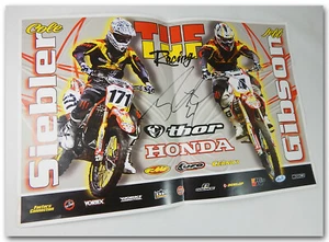 HONDA / TUF RACING ARENACROSS STARS COLE SHIEBLER & JEFF GIBSON SIGNED POSTER - Picture 1 of 5