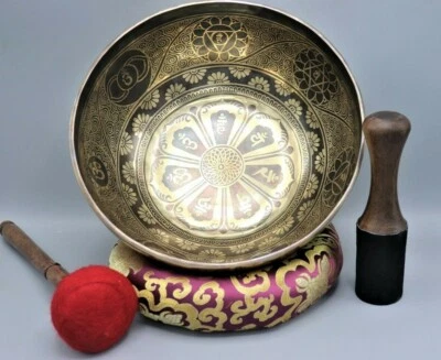 12 inches Tibetan singing bowl- hand made bowl-meditation chakra balancing bowl - Image 1 of 4