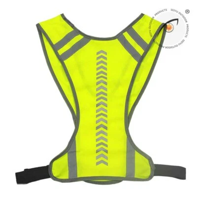 High Visibility Hi Vis Running Vest Reflective Cycling Bib Convenient To Wear - Image 1 of 4