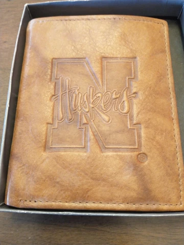 Rico Industries Nebraska Cornhuskers Leather Bifold Wallet New Cover
