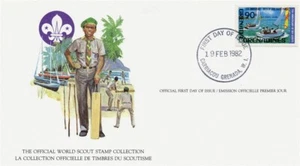 Tarjeta FD colección de estampillas Scout mundial de Granada Granadinas 1982 - Imagen 1 de 2