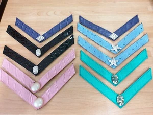 BN 5 PAIRS OF INTERCHANGEABLE DECORATED STRAPS FOR SIERRAS FLIP FLOP SANDALS - Picture 1 of 7