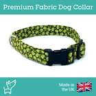 Wiff Waff Soft but Strong Adjustable Dog Collar Green Apples Print XXS S M L XL