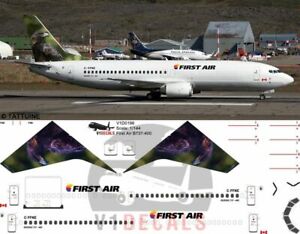 V1 Decals Boeing 737-400 First Air for 1/144 Minicraft Model Airplane Kit