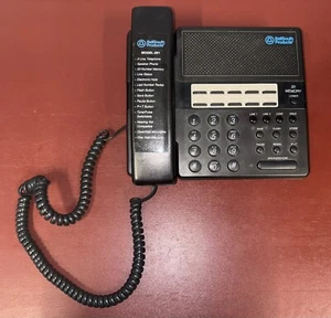 BELL SOUTH Czarny telefon biurkowy Model #261 Głośnik Testowany Działający Oryginalna instrukcja obsługi - Zdjęcie 1 z 11