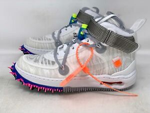 Nike Air Force 1 Mid x OFF-WHITE White Sneaker, Size 5 / 6.5W BNIB DO6290-100