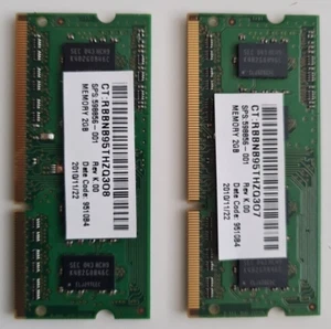4 GB Samsung 204 pin SODIMM Ram PC3 10600S (2GB X 2) - Picture 1 of 4
