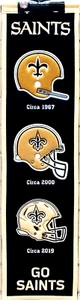 New Orleans Saints Embroidered Wool Banner 8 x 32 Inch Fanatics New - Picture 1 of 1