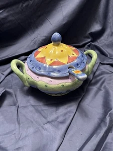 Vintage Vintage Sango Sweet Shoppe ceramica zuppiera coperchio mestolo zipkin ciotola floreale - Foto 1 di 9