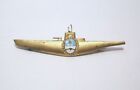 ARGENTINE  NAVY GOLD GILT SUBMARINER  BADGE - IDENT.: GIVEN TO US NAVY CAPTAIN