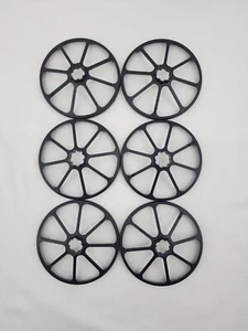 Quercetti Skyrail Marble Run Rollercoaster 4in Pole Base Stands Black Set Of 6 - Picture 1 of 3