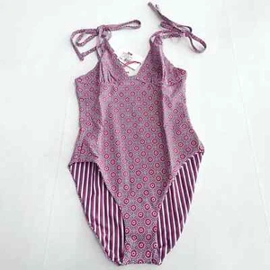 NEW Solid & Striped Olympia Reversible One Piece Swimsuit Floral Pnstripe Size S - Picture 1 of 9