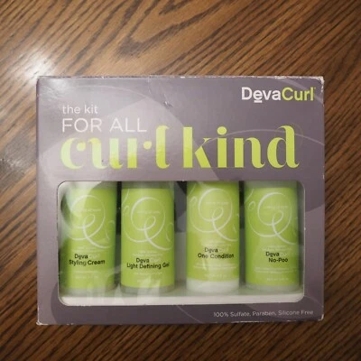 NIB DEVACURL The Kit For All CURL KIND 4 Bottles 3 Oz Each - Imagem 1 de 2