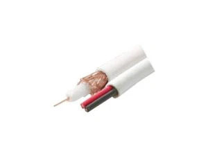 SECURITY CAMERA RG59 SOLID COPPER SIAMESE DUAL COAX CABLE WITH 2-POWER CONDUCTOR - Picture 1 of 4