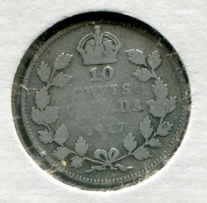 Foreign Coin - Canada - Dime (10 Cents) 1917 - Picture 1 of 2